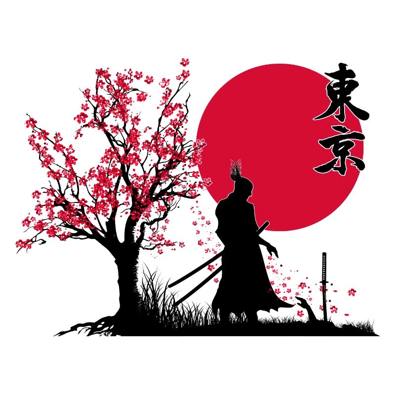 Samurai Shadow Slayer | HDR-Grafik Japanische Kunst