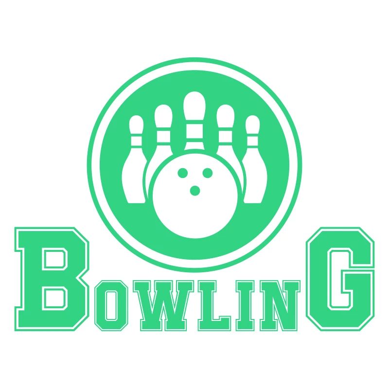 Conception de main de bowling rétro