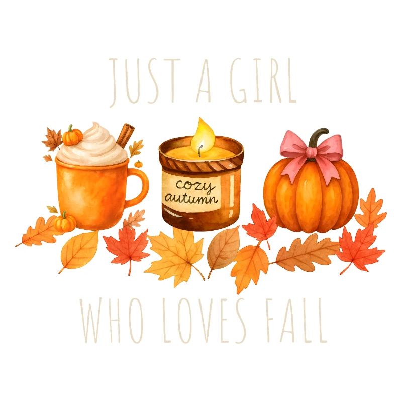 Nur ein Mädchen das Herbst liebt