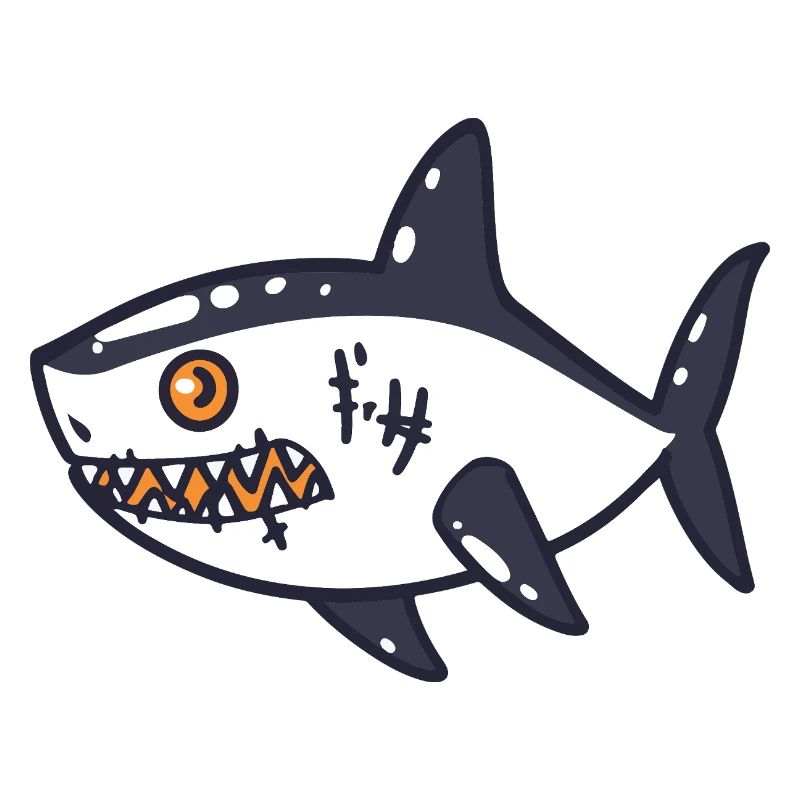 Shark Halloween Comic Funny