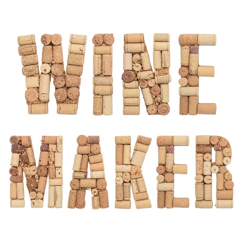 Winemaker – Real Cork Lettering Design