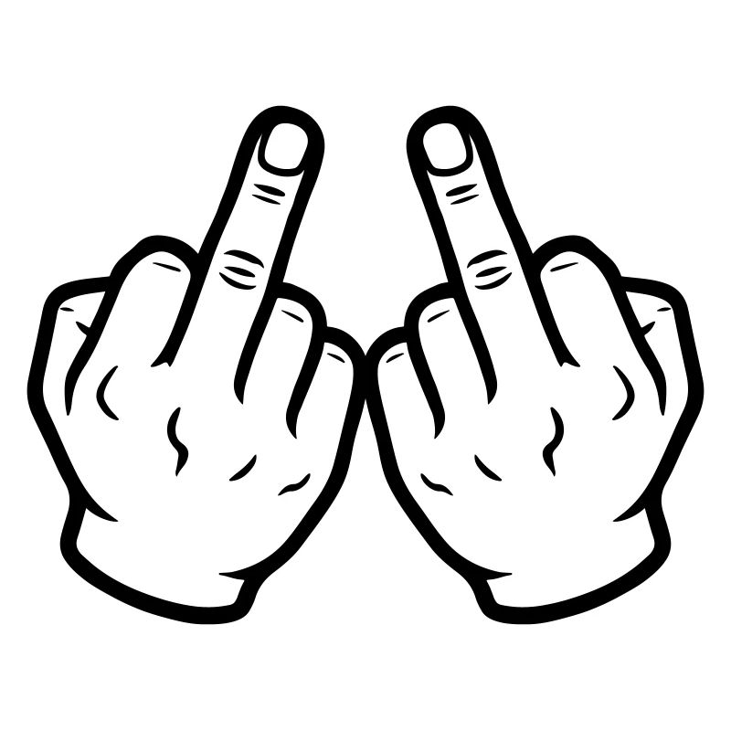 Hand Mittelfinger Frech