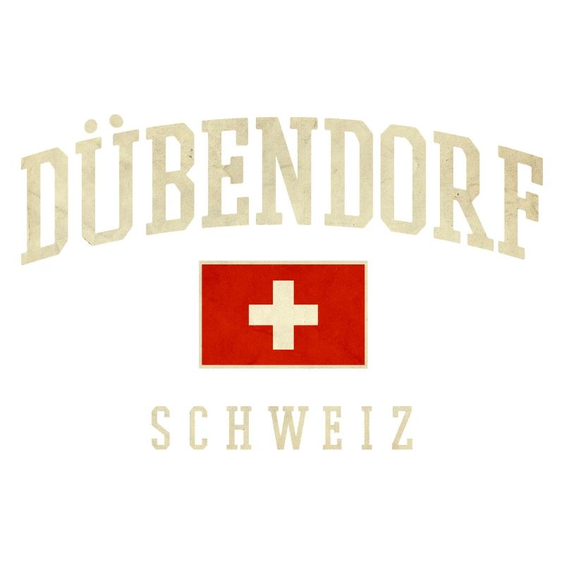 Design de Dübendorf, Suisse, avec drapeau