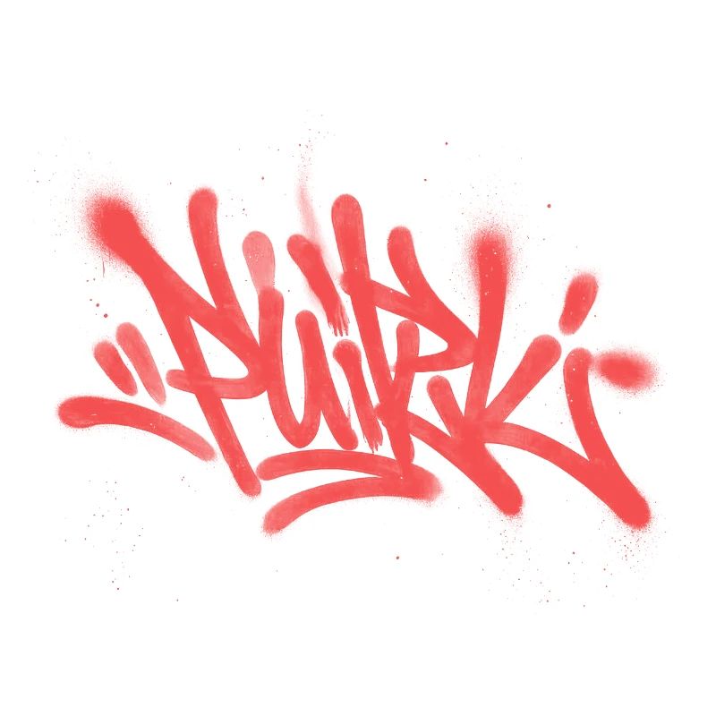 Graffiti Spray Abstract Red Tag