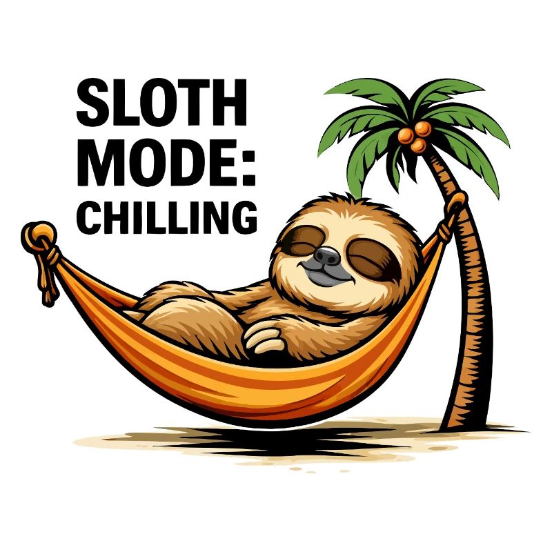 Relaxing Sloth in Tropical Hammock