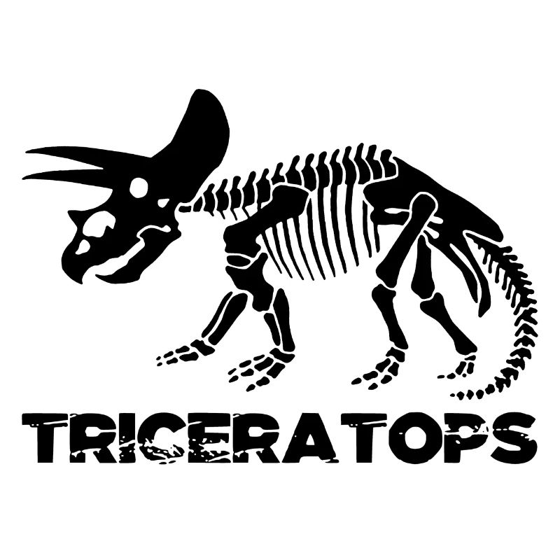 Squelette de tricératops noir