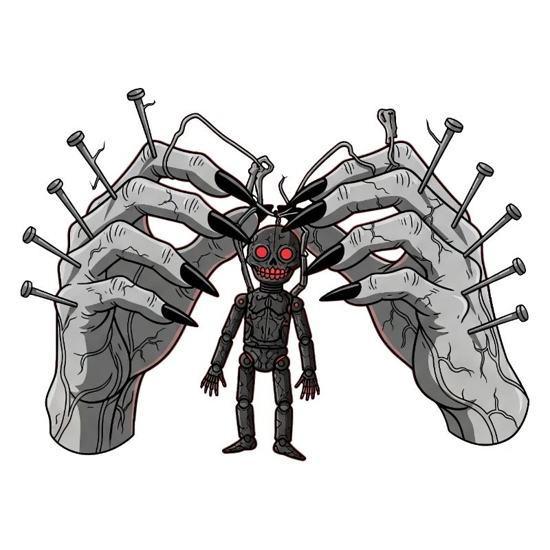 Demonic Hands Puppet Show Horror Gothic