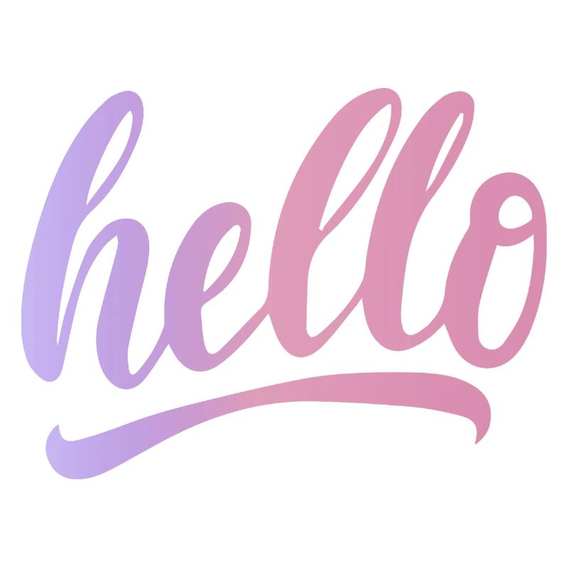 Hello greeting cheerful gradient writing