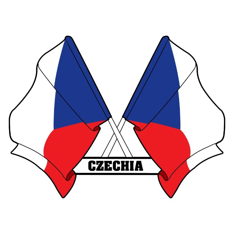 RÉPUBLIQUE TCHÈQUE – Drapeaux croisés