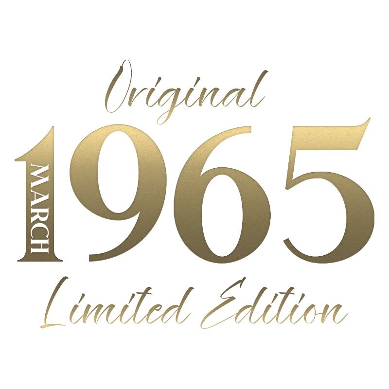 61. Geburtstag Geschenk Mann Frau März 1965