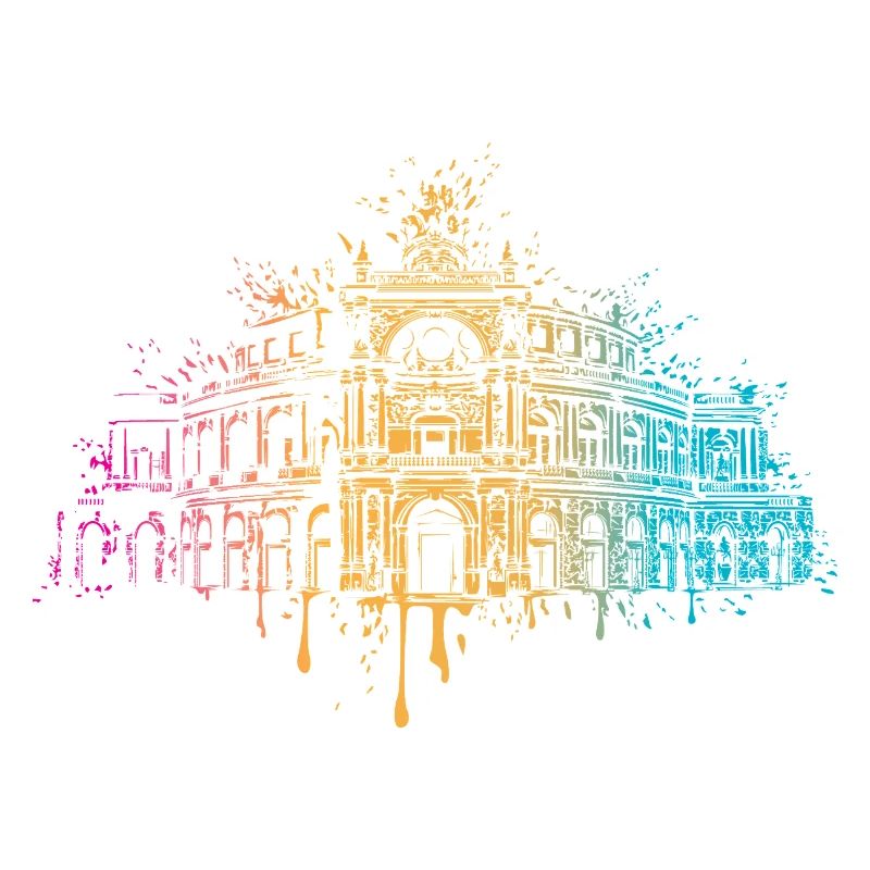 Bunte Semperoper Dresden Kunst