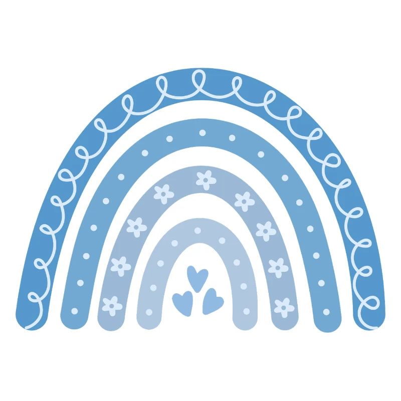 Boho Regenbogen blau