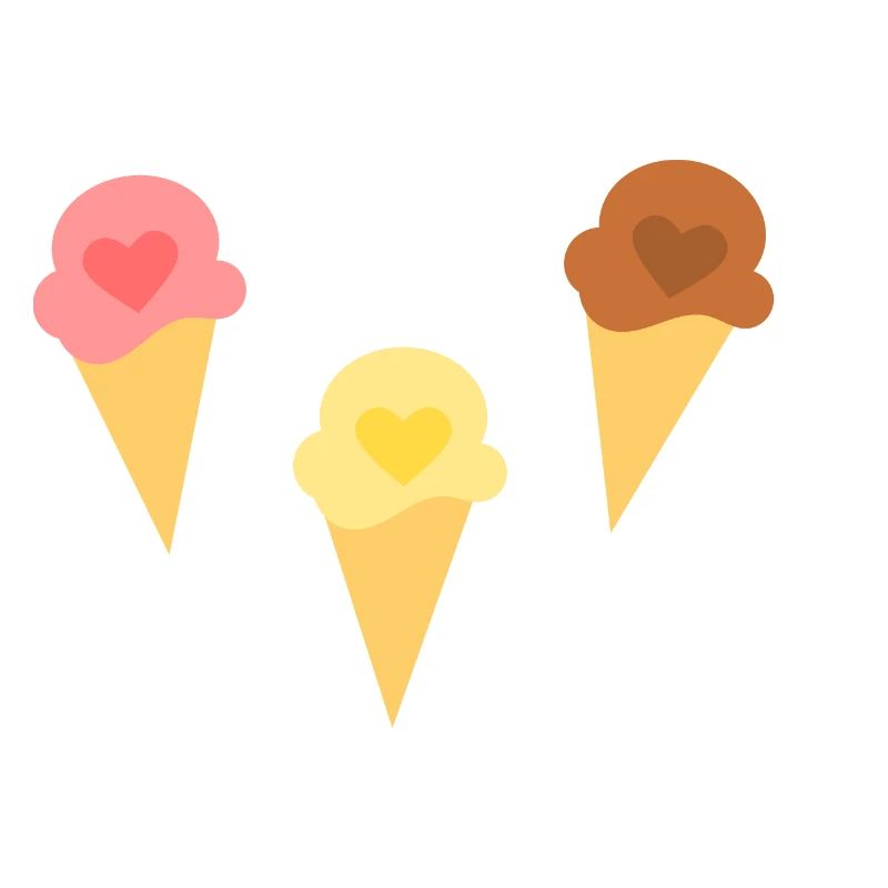 Eis Herz Eiscreme Erdbeereis Vanilleeis Schokoeis