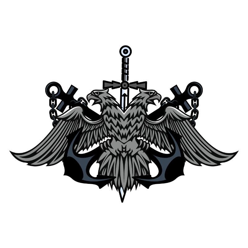 Twin Eagle Crest with Sword