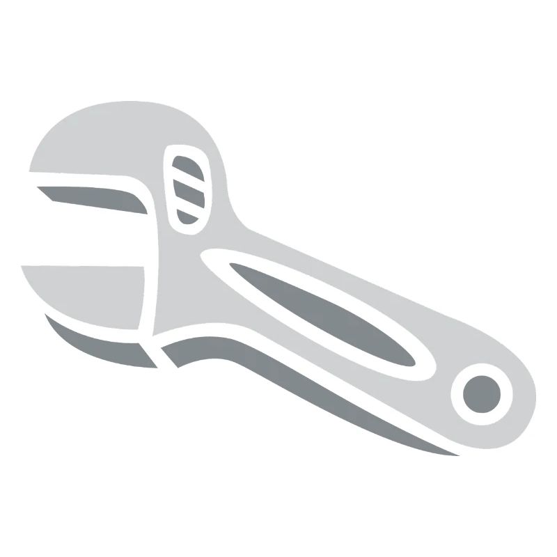 Comic Wrench Tool Illustration