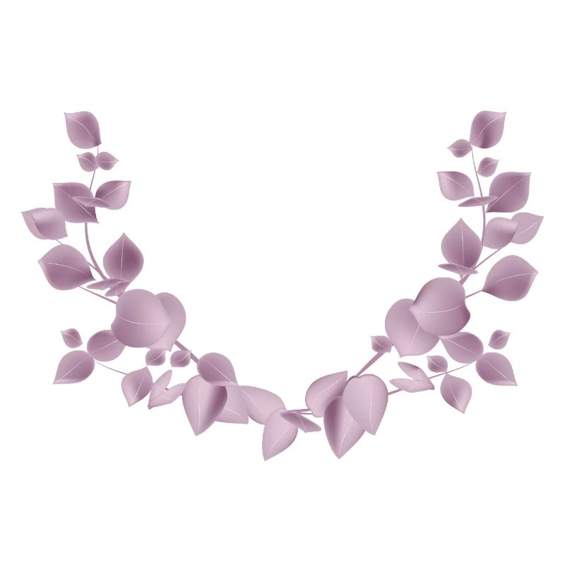 Delicate eucalyptus branches in dusky pink illustration