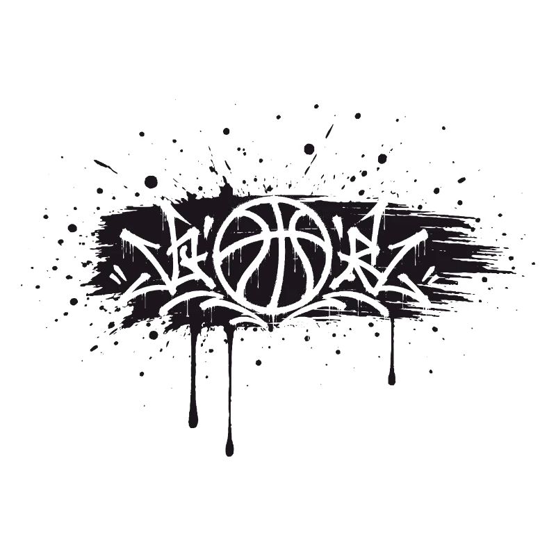 Conception de Splash de Basket Graffiti Streetball