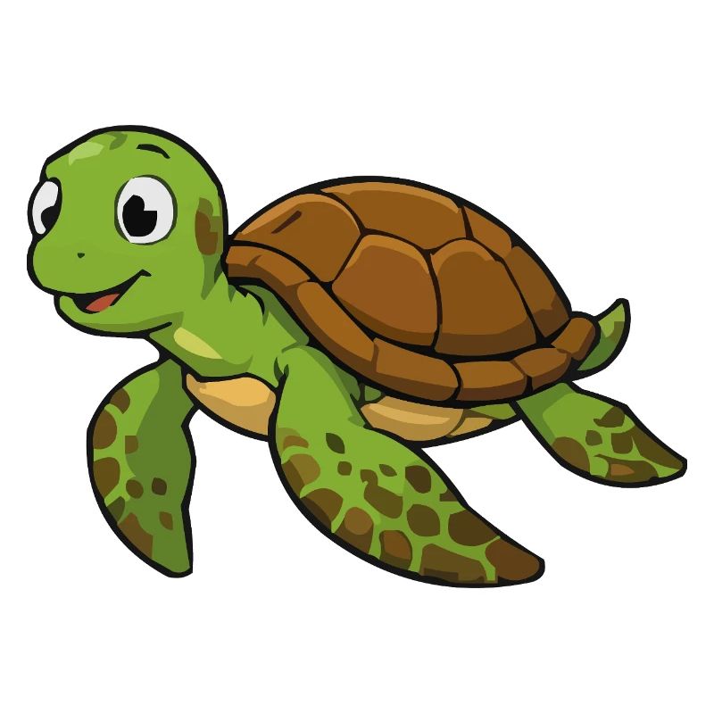 Cuddly turtle illustration