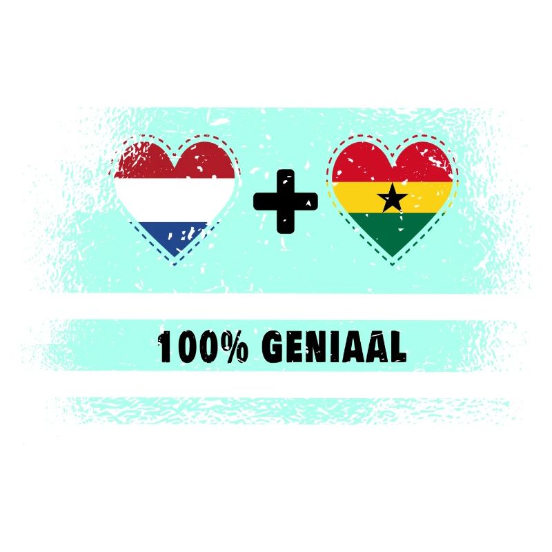 Drapeau 100% Genius du Ghana et des Pays-Bas