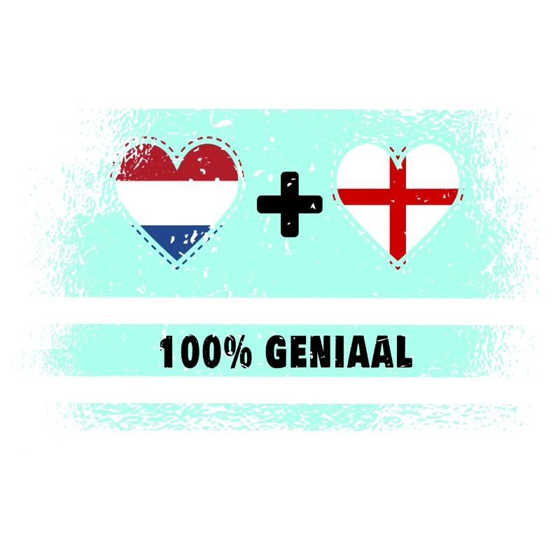 Angleterre et Pays-Bas 100% Genius flag