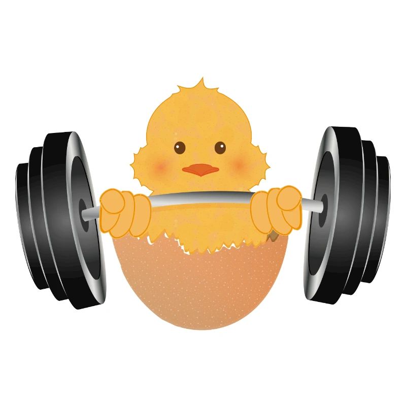 Bodybuilder chick with dumbbell during workout