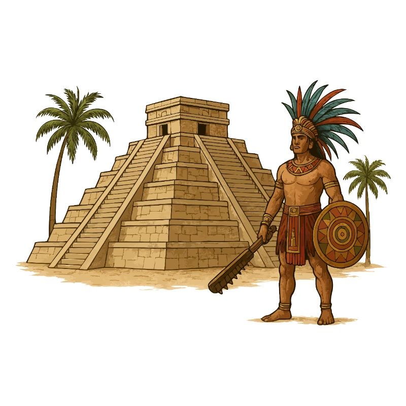 Guerrier pyramidal maya