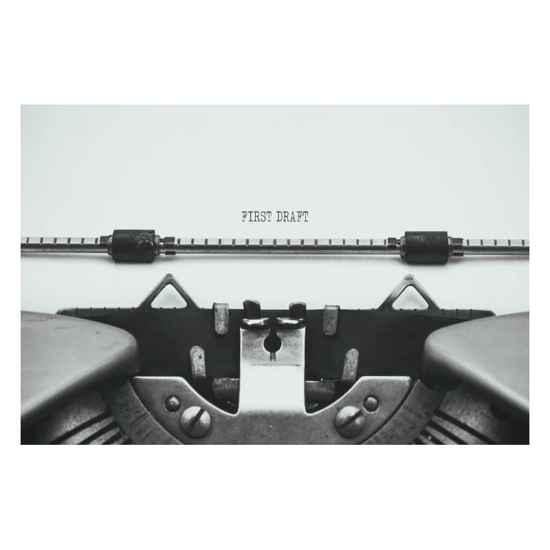 First Draft Typewriter Writer Poster Design