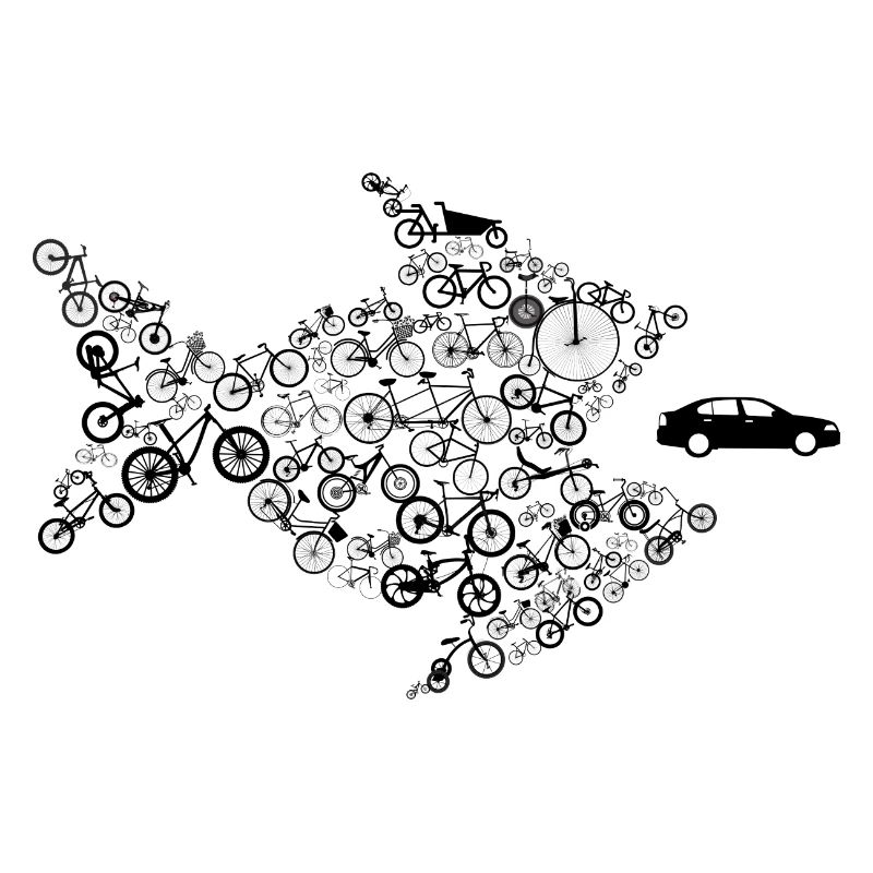 Bicycles Fish eats car - Bicycle