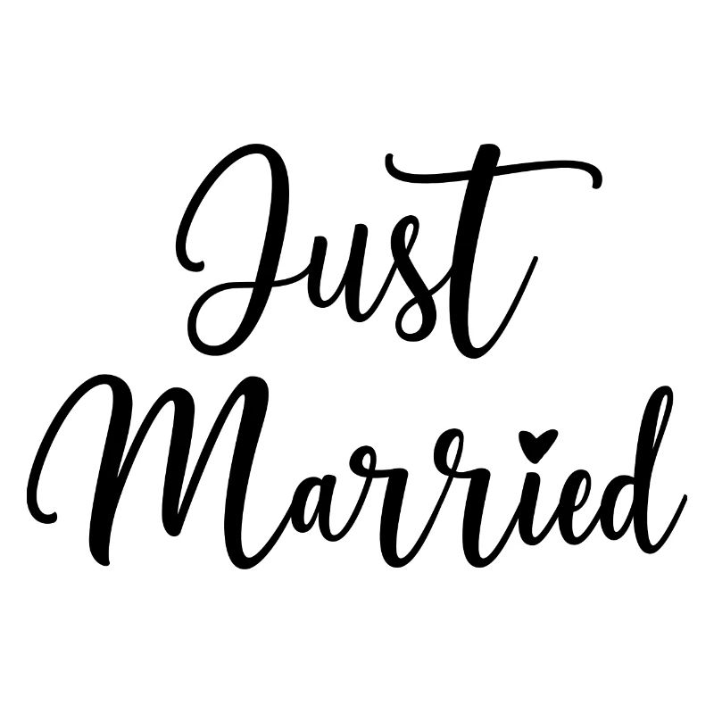 Just Married Herz Geschenkidee