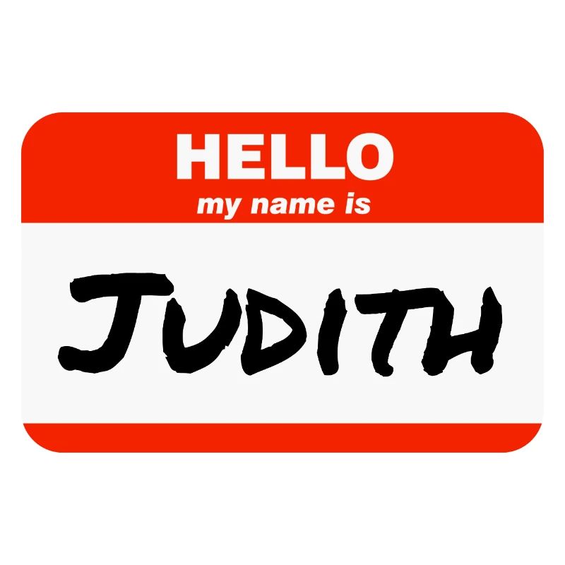 Hello My Name Is Judith Label Name Tag