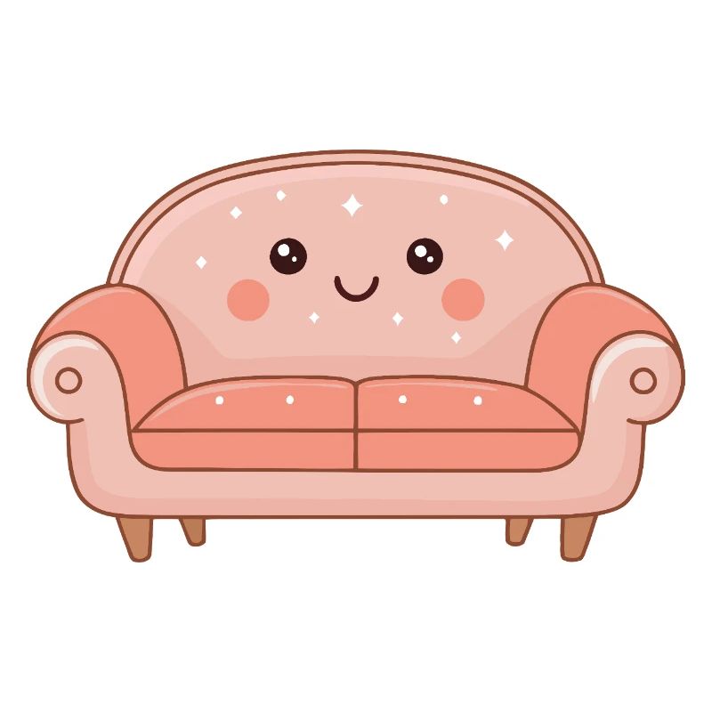 Süßes, sternenbedecktes warmes Sofa