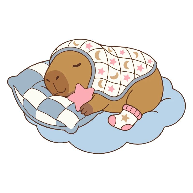 Dreamy Capybara on a Cloud - Baby Gift