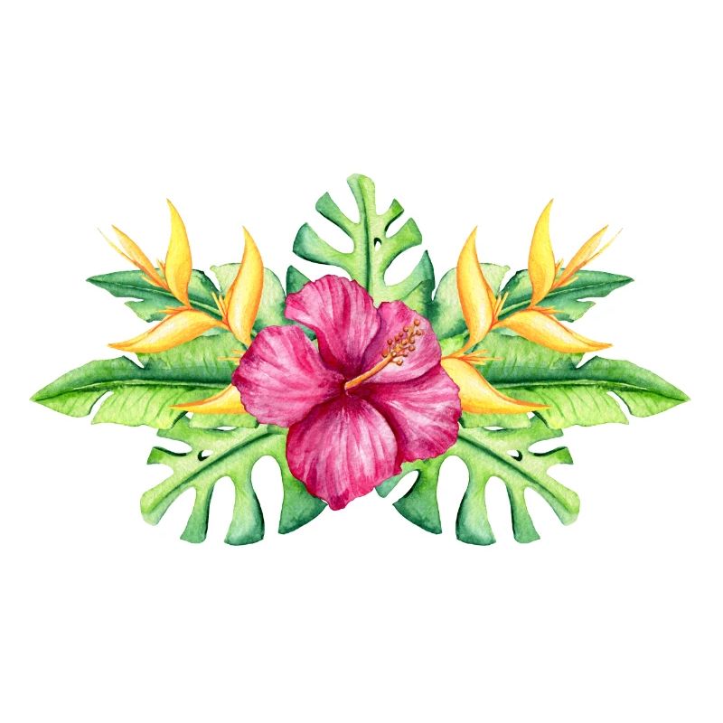 Floraison tropicale colorée