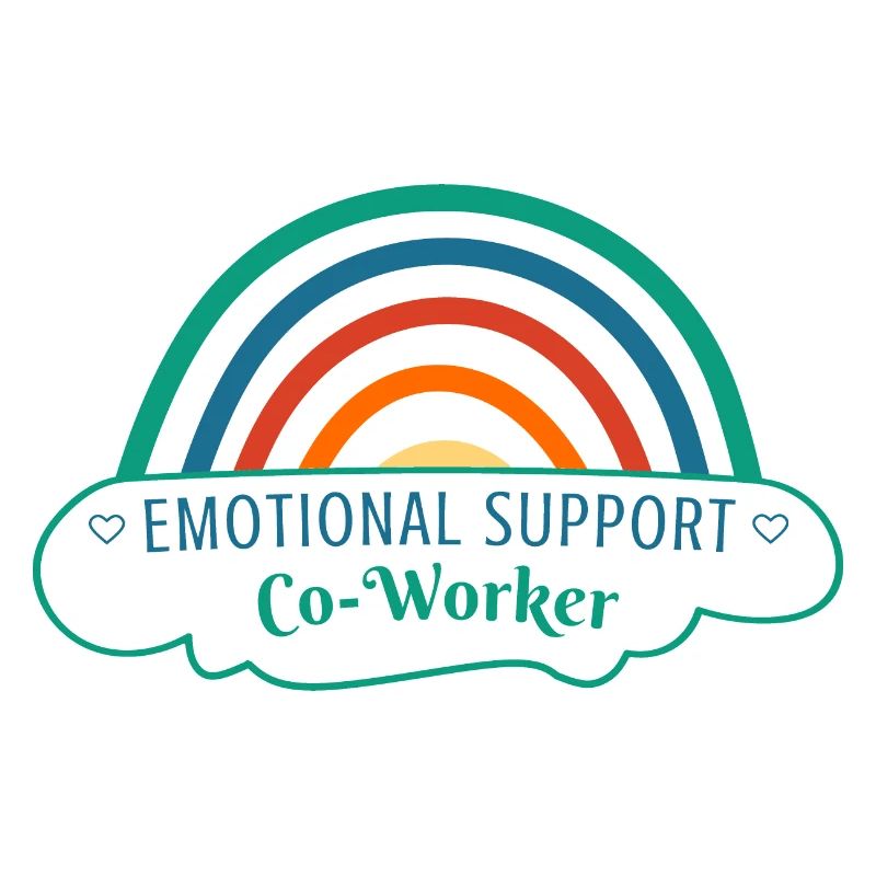 Emotional Support Employee Work Beast Blue