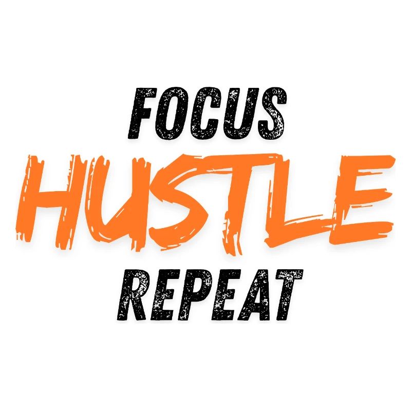 Bold Hustle Motivational Typography Design