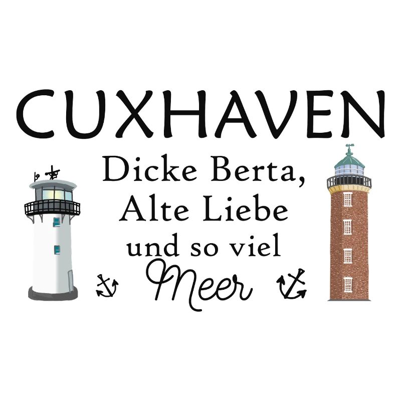 Cuxhaven, hand-drawn lighthouses, old love