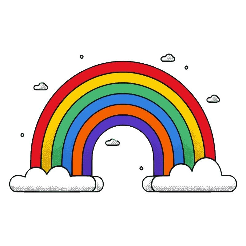 Rainbow on clouds