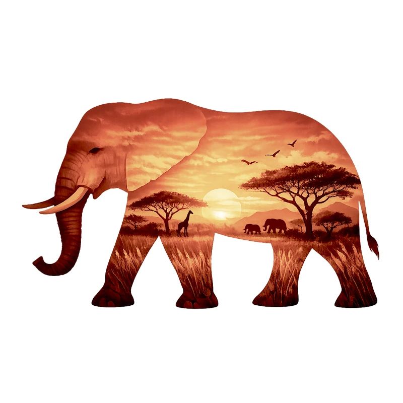 Elefant auf Savanne