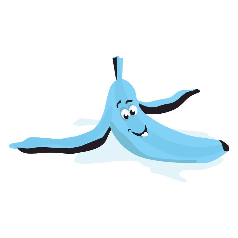 Augerutschte Banane