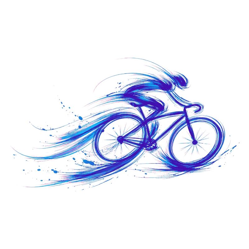 Cycliste Vélo Rapide Bleu