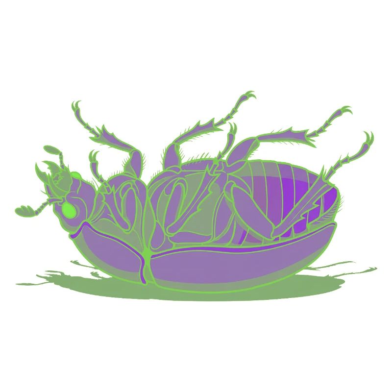 Neon Green Purple Insect