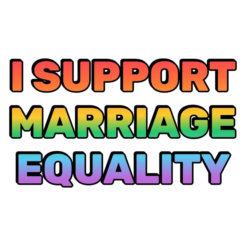 Support Marriage Equality Rainbow Colours