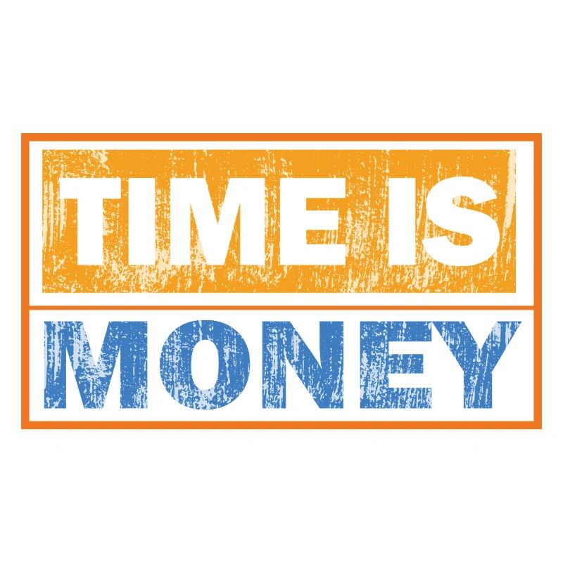 Zeit ist Geld: Kontrasttypografie