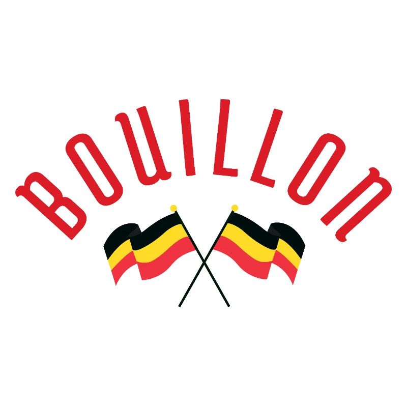 Bouillon Crossed Belgian Flags Emblem