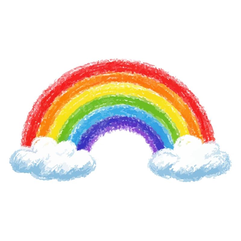 Regenbogen über Wolken