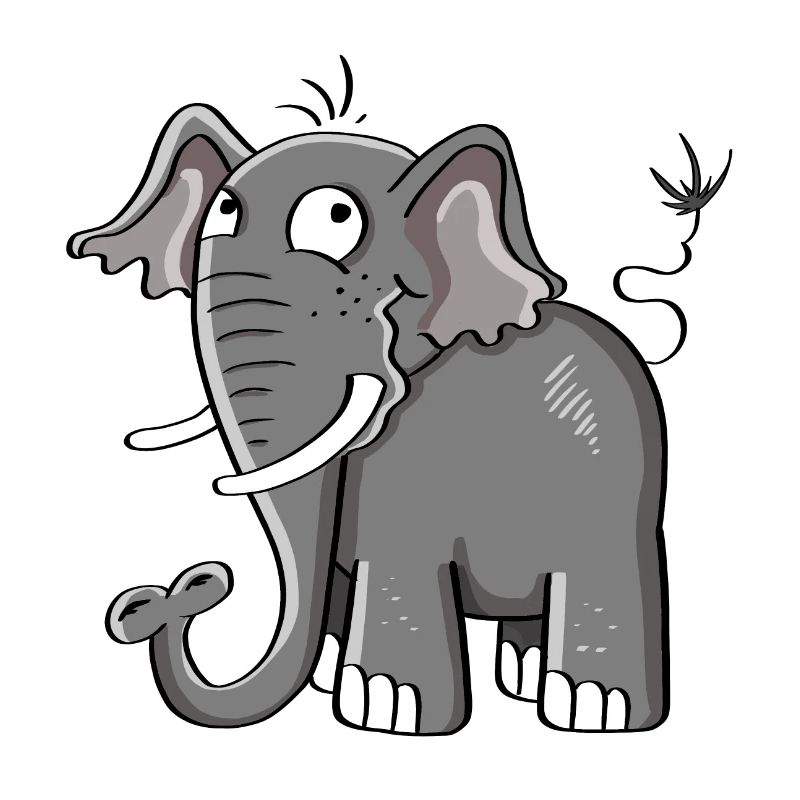 Little Gray Elephant I Elephant Comic Gift