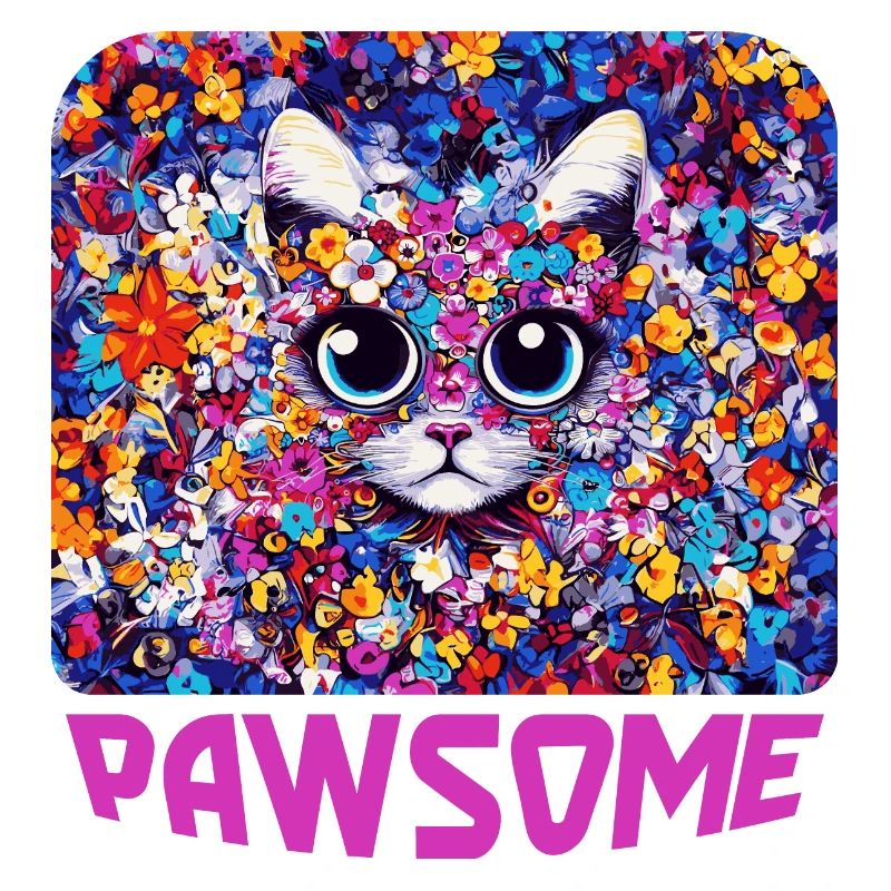 Pawsome - Chat en fleurs