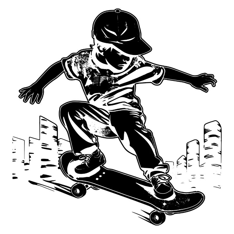 Skateboarding Boy