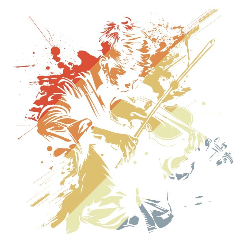 Retro Violin Player