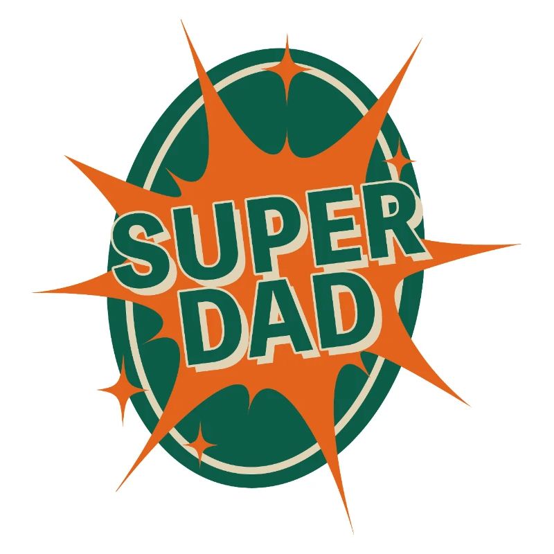 Super Dad Comic Style Design
